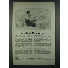 1919 American Telephone and Telegraph Company Ad - Applied Patriotism