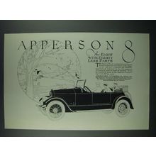 1919 Apperson 8 Car Ad - The Eight With Eighty Less Parts