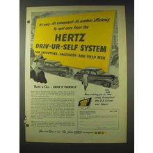 1948 Hertz Rent-a-Car Ad - Driv-ur-Self
