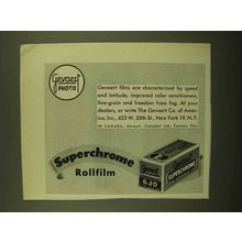 1950 Gevaert Superchrome Rollfilm Ad