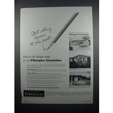 1954 Owens-Corning Fiberglas Insulation Ad - This Point