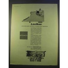 1955 Olivetti Lexikon Typewriter Ad - Reputation