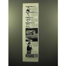 1963 Miranda Mirandette Tape Recorder Ad