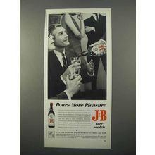 1966 J&B Scotch Ad - Pours More Pleasure