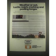 1985 Lucite House & Trim Paint Ad - Weather or Not
