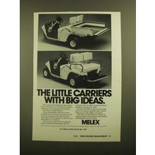 1988 Melex Utility Vehicles Ad - The Little Carriers With Big Ideas