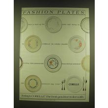 1990 Corelle Fashion Plates Ad - Fashion Plates