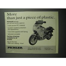 1989 Pichler Fairings Ad - More than just a piece of plastic