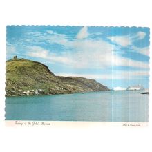 ICEBERGS in St. John's Narrows, NEWFOUNDLAND. used vintage postcard.1979 pm =
