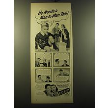 1949 Colgate Toothpaste Ad - He needs a man-to-man talk