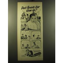 1949 Colgate Toothpaste Ad - Don't parents ever grow up?