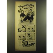 1949 Colgate Toothpaste Ad - I thought all the world loved a lover