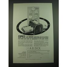 1956 A.B. Dick Azograph Duplicators Ad - Copies - with modern duplicating