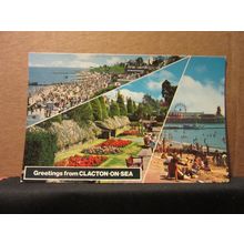 multiview, CLACTON-ON-SEA, ESSEX. used postcard by Constance 1978 pm =