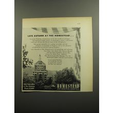 1952 The Homestead Resort Ad - Late Autumn at the Homestead