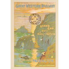 Great Western Railway Lands End Advertising FDC Train Postcard