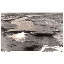 Jinja Uganda Owen Falls Dam Rare African Real Photo Postcard