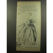 1953 Henri Bendel Dress Ad - Young-Timers make much of big nights