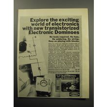 1967 Raytheon Electronic Dominoes Ad - Explore the exciting world