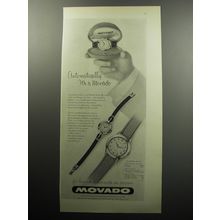 1956 Movado Watches Ad - Automatically it's a Movado