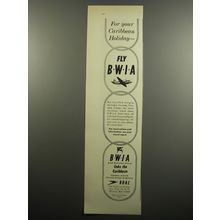 1955 BWIA Airlines Ad - For your Caribbean Holiday