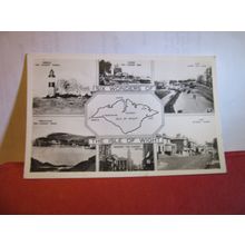 SIX WONDERS OF THE Isle of Wight, unused postcard RP by Dean & Co.. 1950s =