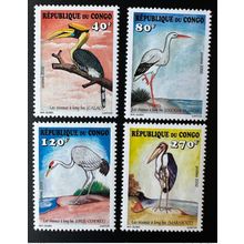 Congo 2002 Mi. 1753 - 1756 Oiseaux long Bec Birds Vögel Marabout Cigogne Stork