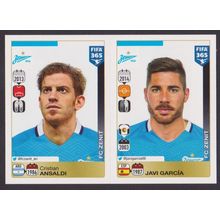 Panini Stickers 2016 FIFA 365 #740 (740 - 741) Ansaldi - Garcia (FC Zenit)