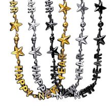 1 Dozen Happy New Year Bead Necklaces