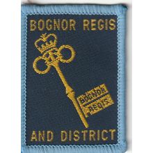 Scout Badge UK - Bognor Regis -Light Blue Binding - White Back (BY283)