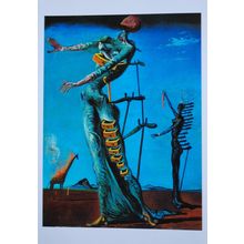 Salvador Dali - The Burning Giraffe version 2 Poster Canvas Movie Film Print A0
