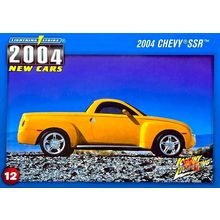 RARE TRADING CARD YELLOW 2004 CHEVY SSR CONVERTIBLE