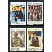 AUSTRALIA: 2020, ANZAC DAY, PAINTINGS, SET 4 USED S/A STAMPS 523/524