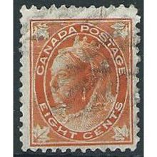 Canada 1897 SG148 8c Orange Fine Used . ..