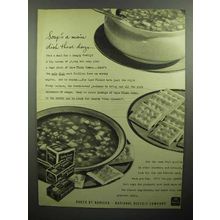 1945 Nabisco Snow Flake Sodas Cracker Ad - Soup
