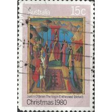 AUSTRALIA, CHRISTMAS, Virgin Enthroned, O'Brien, dull lilac 1980, 15c, #5