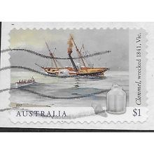 AUS 2017 $1.00 (S/A) 'SHIPWRECKS -CLONMEL' ON PAPER FINE USED (EBID25-859)