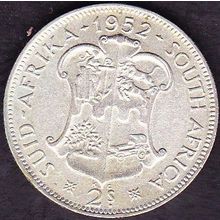 1952 South Africa 1 Florin (2 Shillings) Silver Coin