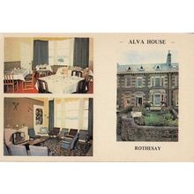 Alva House Rothesay Scottish Hotel Antique Postcard