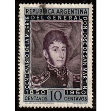 Argentina 1950 San Martin 10c Used Stamp .