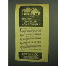 1942 Celotex Ad - Roofing, Insulation, Gypsum