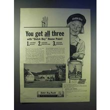 1955 Dutch Boy House Paint Ad - You Get All Three