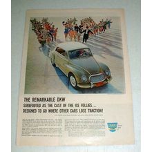 1960 DKW Car Ad w/ Shipstads & Johnson Ice Follies Cast