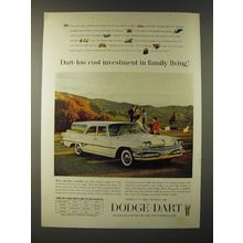 1960 Dodge Dart Station Wagon Ad - Dart = low cost investment in family living!