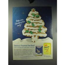 1960 Domino Sugar Ad - Bake Christmas Tree Early