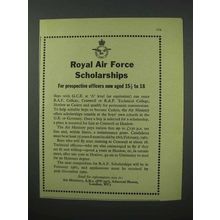 1960 Royal Air Force Ad - Scholarships