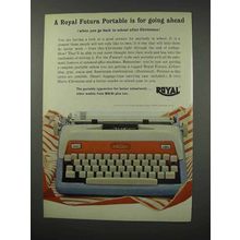 1960 Royal Futura Portable Typewriter Ad - Going Ahead