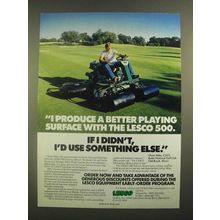 1988 Lesco 500 Fairway Mower Ad - Better Playing Surface