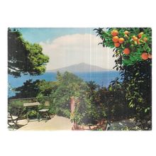 MOUNT VESUVIUS, SORRENTO, ITALY used vintage postcard.1979 pm =