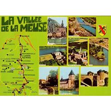 La Vallee De La Meuse French Map Postcard